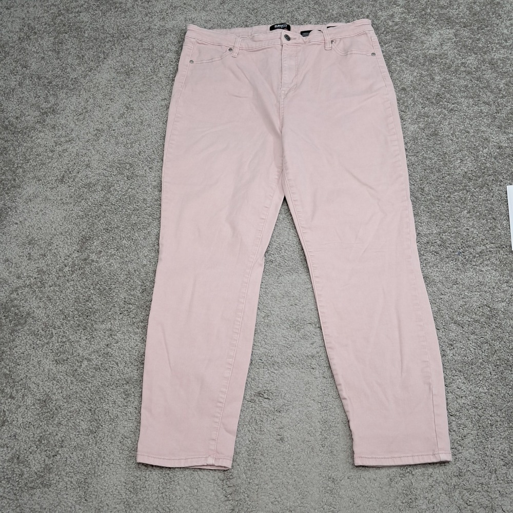 Buffalo David Bitton Havana High Rise Pants Pink Size 16/36 Stretch Cropped